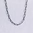 Roestvrijstalen d -keten ketting - zilver