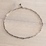 Roestvrijstalen d -keten ketting - zilver