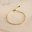 Koning Bamboe SA808 Stahlarmband mit D-Kette - Gold