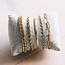 Koning Bamboe SA808 Stahlarmband mit D-Kette - Gold
