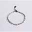 SA809 - Stalen armband met D-ketting - zilver