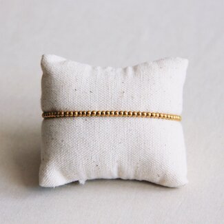 Koning Bamboe SA830: Stalen kralenarmband "Small" - goud