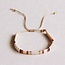 Koning Bamboe Tila-Perlenarmband - Taupe/Nude/Vergoldet