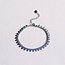 Koning Bamboe SA833: Steel chain bracelet with coins - silver