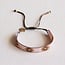 Koning Bamboe PC114 Gewebtes Armband - Nude/Cognac/Vergoldet