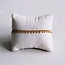 Koning Bamboe SA834: Steel chain bracelet with beads - gold