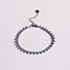 SA835: Stalen schakelarmband met balletjes - zilver