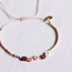Koning Bamboe Miyuki bracelet with 5 mini daisy flowers - mix nude