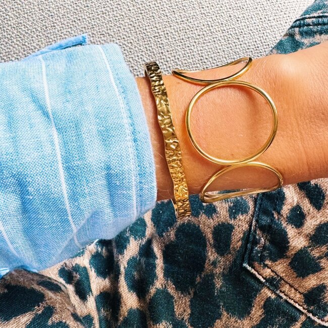 Koning Bamboe Bangle print - gold