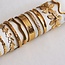Koning Bamboe Bangle print - gold