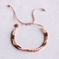 Koning Bamboe Double Miyuki bracelet - pink/nude/bordeaux