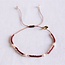 Miyuki facetarmband - bruin/oudroze