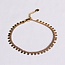 Enkelbandje armband met muntje - goud