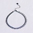 Koning Bamboe Chain anklet with coin - silver