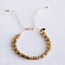 Koning Bamboe Gemstone bracelet with gold-plated Miyuki - khaki