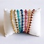 Edelsteen armband met vergulde Miyuki – kaki