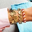 Koning Bamboe XL Flower Bangle - Gold