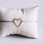 Koning Bamboe Satin Bracelet with Open Heart - Sand