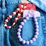Koning Bamboe Beaded Phone Wrist Strap XXL - lilac