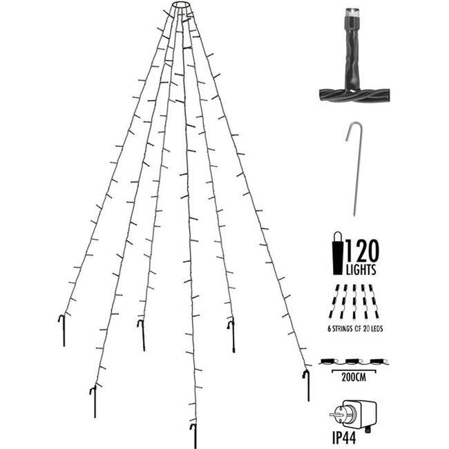 Flagpole lighting 120 LEDs