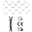 Netverlichting 160 LED's - 200x100 cm - warm wit - groen snoer