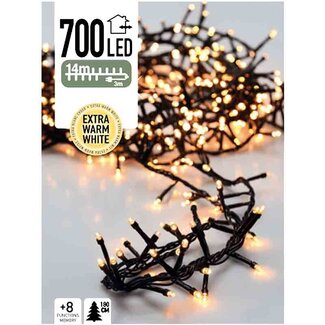Micro-Cluster-Lichterkette - 700 LEDs - 14 m - Extrawarmweiß