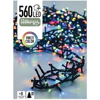 Microcluster-Lichterkette - 560 LEDs - 11 m - Mehrfarbig