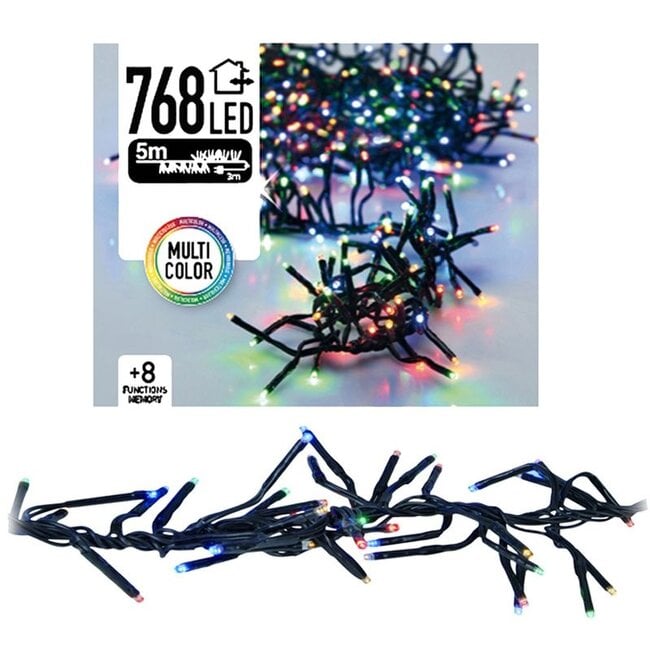 Cluster lighting 768 LED 5.5m multicolor