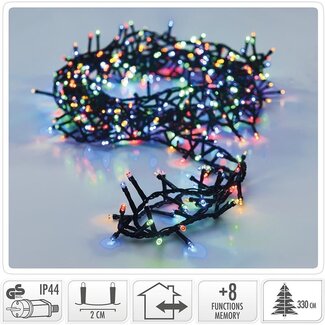 Micro-Cluster-Lichterkette - 1.800 LEDs - 36 m - Mehrfarbig