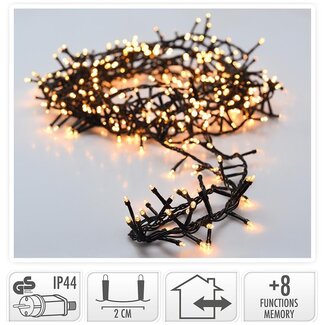 Microcluster-Lichterkette - 1800 LEDs - 36 m - Warmweiß