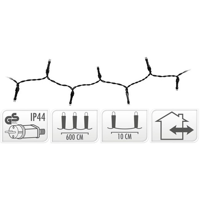 LED-Lichterkette - 120 LEDs - 9 m - Extrawarmweiß