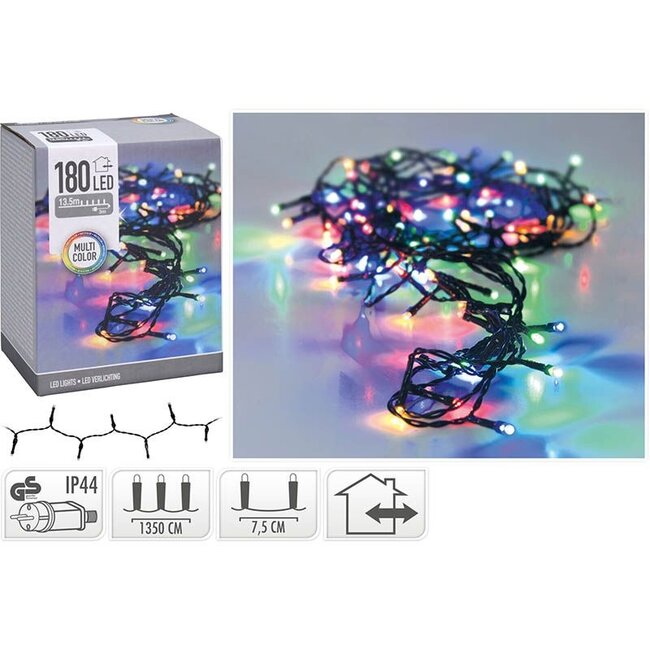 LED-Lichterkette - 180 LEDs - 13,5 m - Mehrfarbig