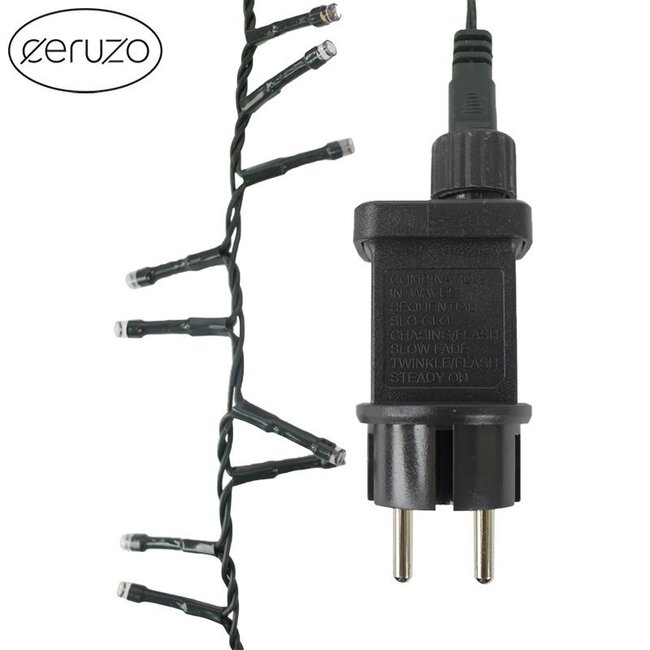 Micro Cluster - 800 LED - 16 meter - 8 Lichtfuncties + Geheugen - extra warm wit