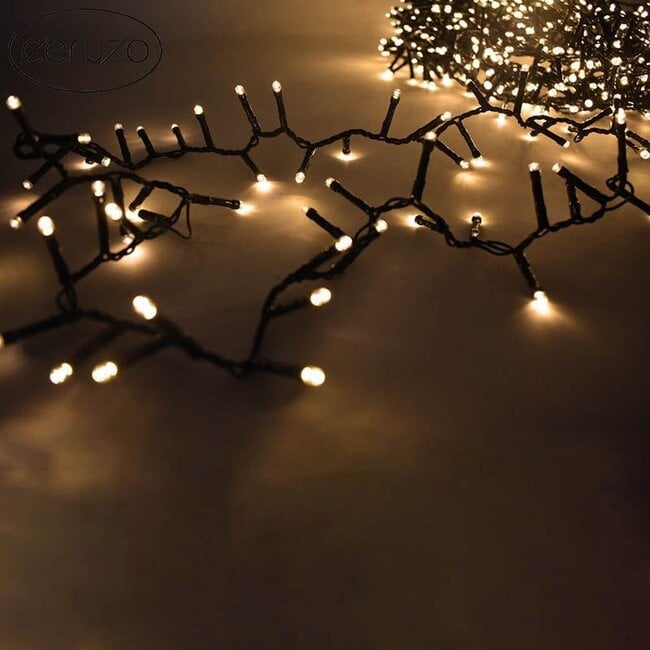 Micro Cluster - 800 LED - 16 meter - 8 Lichtfuncties + Geheugen - extra warm wit