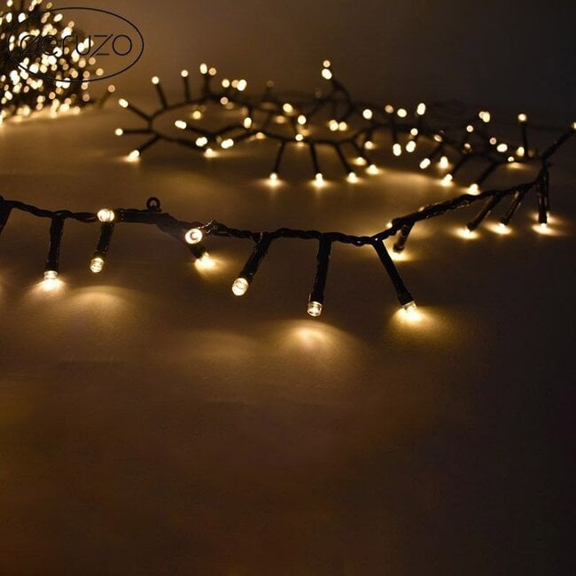 Ceruzo Micro Cluster LED String Lights - 800 LED - 16 meters - 8 Light functions + Memory - extra warm white