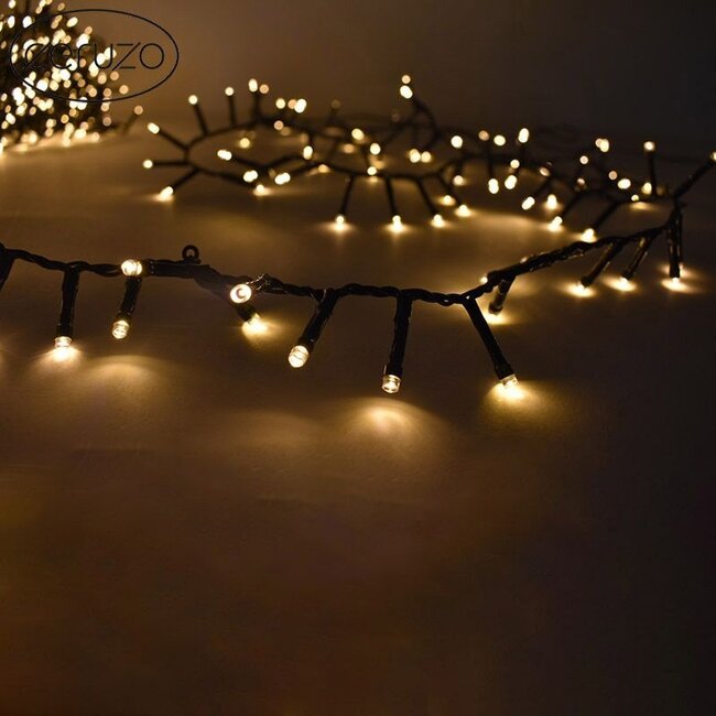 Micro Cluster - 560 LED - 11 meter - 8 Lichtfuncties + Geheugen - extra warm wit