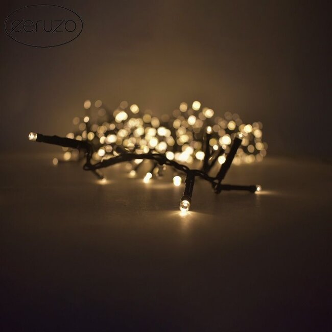 Micro Cluster - 400 LED - 8 meter - 8 Lichtfuncties + Geheugen - extra warm wit