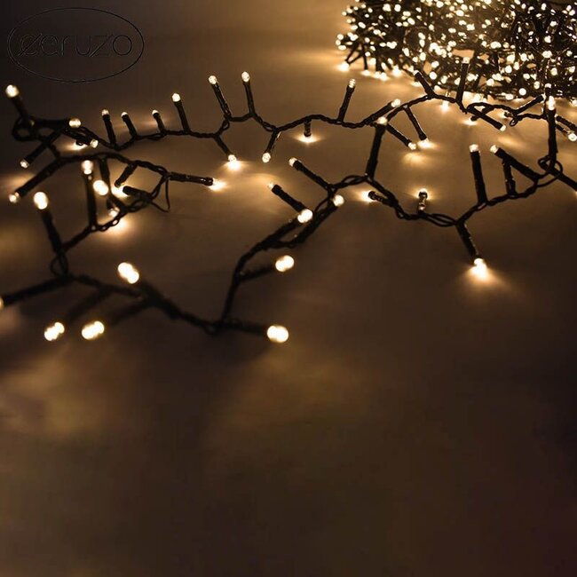 Ceruzo Micro Cluster LED String Lights - 400 LED - 8 meters - 8 Light functions + Memory - extra warm white