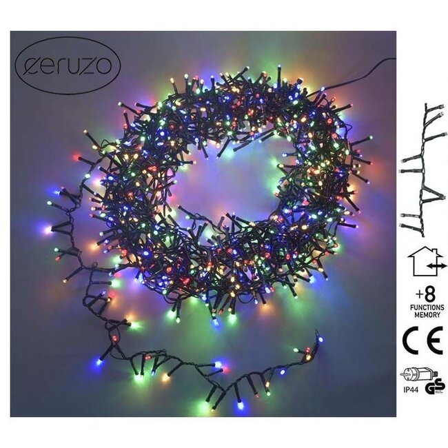 Micro Cluster - 1000 LED -  20 meter - 8 Lichtfuncties + Geheugen - multicolor