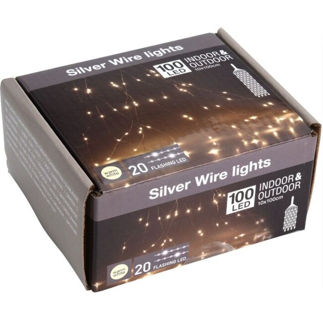 Kaskadenbeleuchtung mit Glühwürmcheneffekt - 100 LEDs - Warmweiß