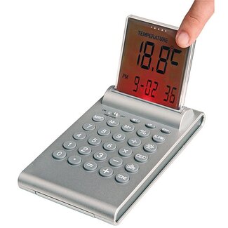 Multifunctional alarm clock with push-up LCD