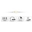 Cascade lighting - 200 LED - warm white - timer and dimmer