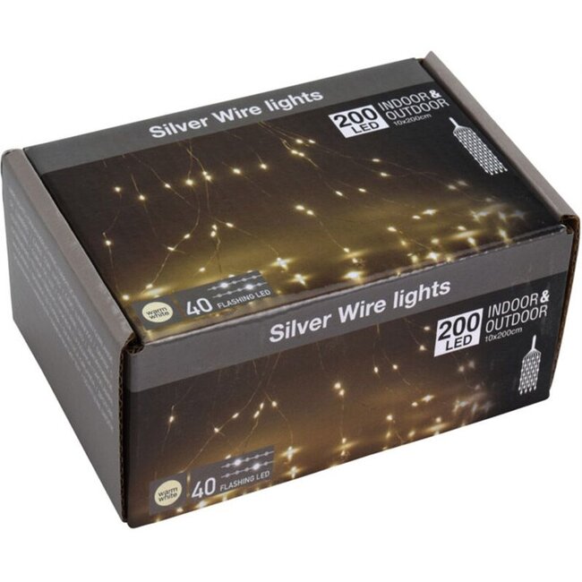 Cascade lighting with firefly effect - 200 LED - warm white
