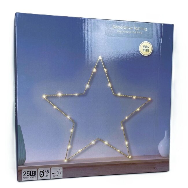 Christmas lights - star design - 45 cm