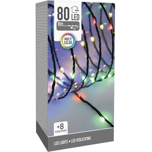 LED Lighting 80 LED - 6 meters - multicolor - 8 Light functions - Soft Wire