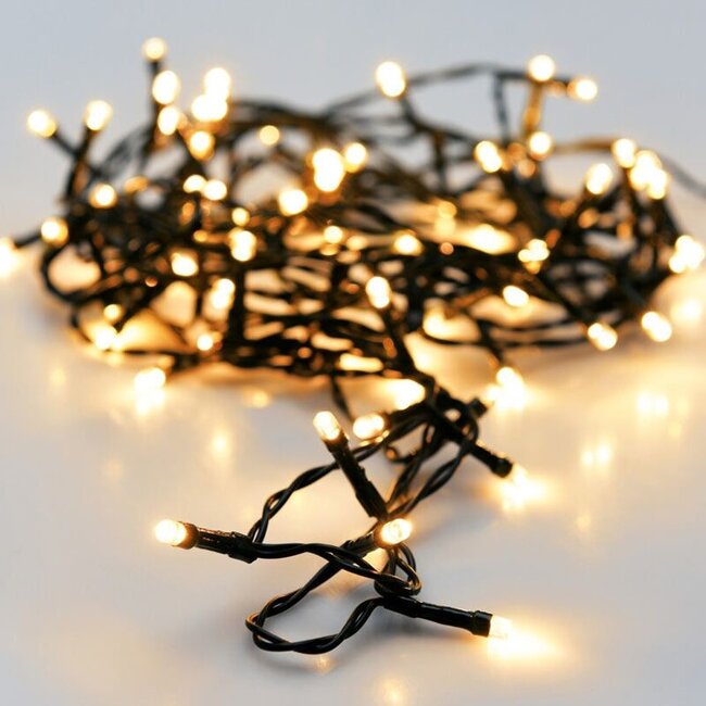 LED lighting 96 LEDs - warm white - battery powered - with timer and memory