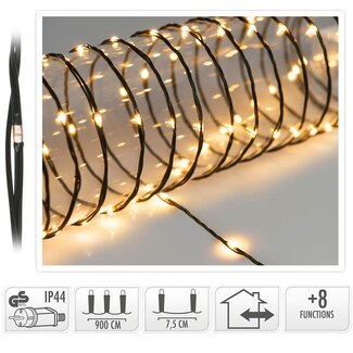 Soft-Wire-LED-Lichterkette - 120 LEDs - 9 m - Extrawarmweiß