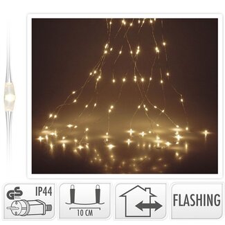 Kaskaden-Lichterkette mit Silberdraht - 300 LEDs
