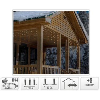 Icicle Light Curtain - 1.70 meters - 90 LEDs - extra warm white