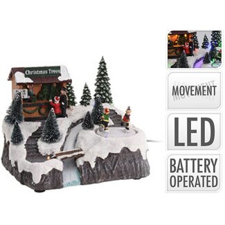 Christmas house with LED Lighting and movement